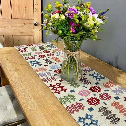 Welsh Blanket Table runner -Welsh Blanket Tapestry Table Runner