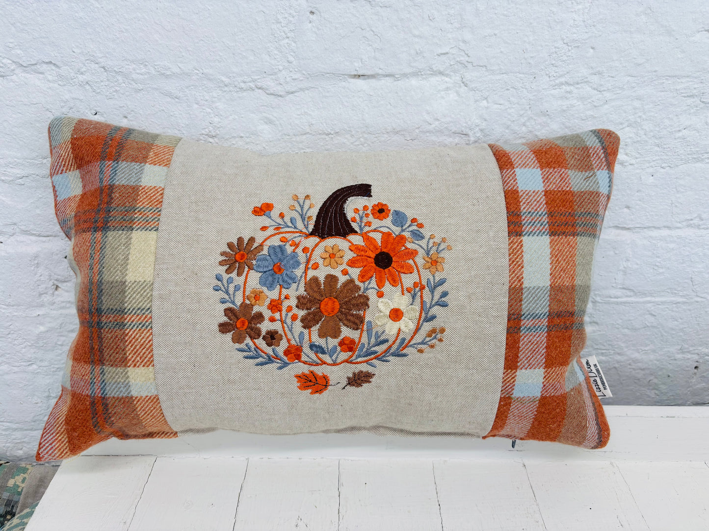 Floral Pumpkin Cushion-Autumnal cushion