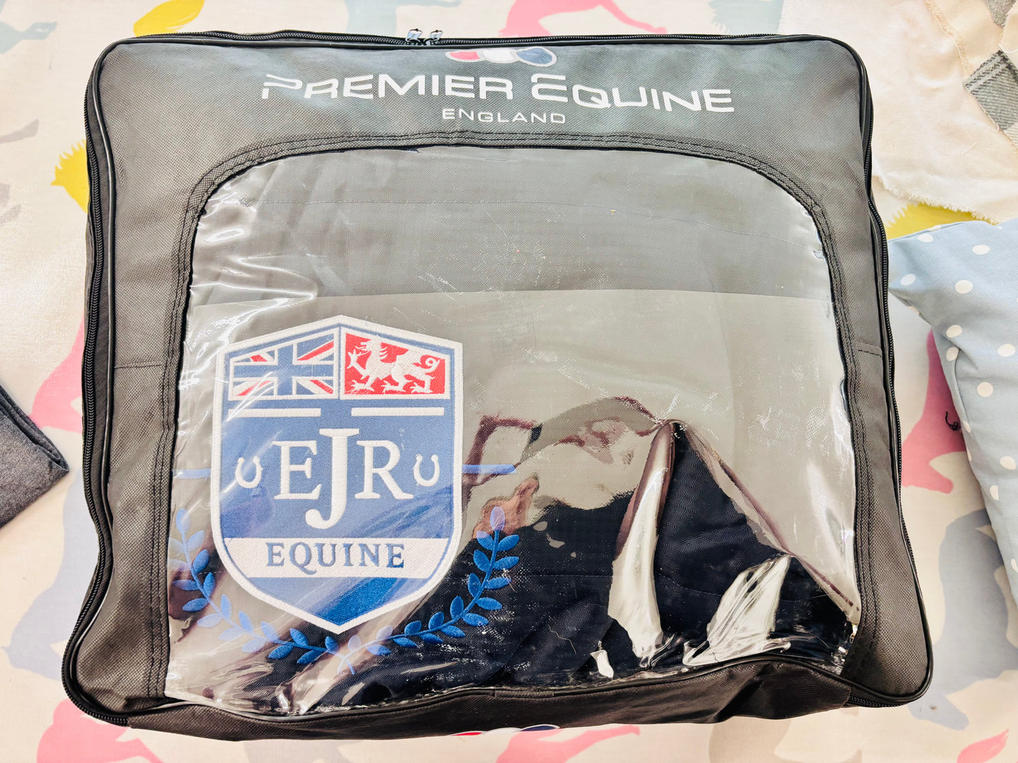 Personalised Navy Fleece  Rug- with Names or logo