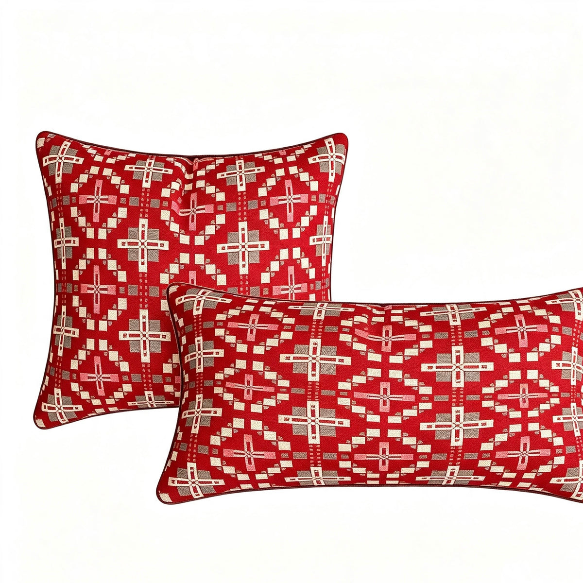 Christmas Red Vintage Cross Cushions