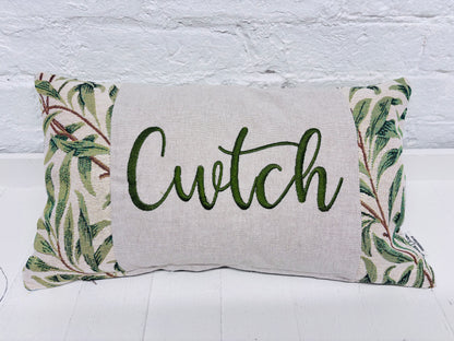 Cwtch William Morris Willow Bough Tapestry Cushion -Cwtch/Cwtsh