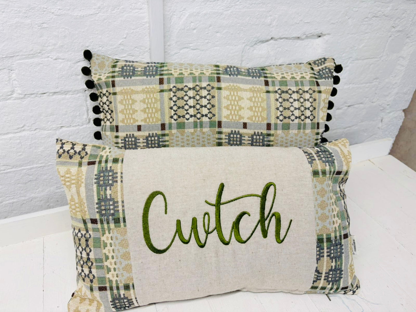 Cwtch Welsh Blanket -Rectangle Cushion