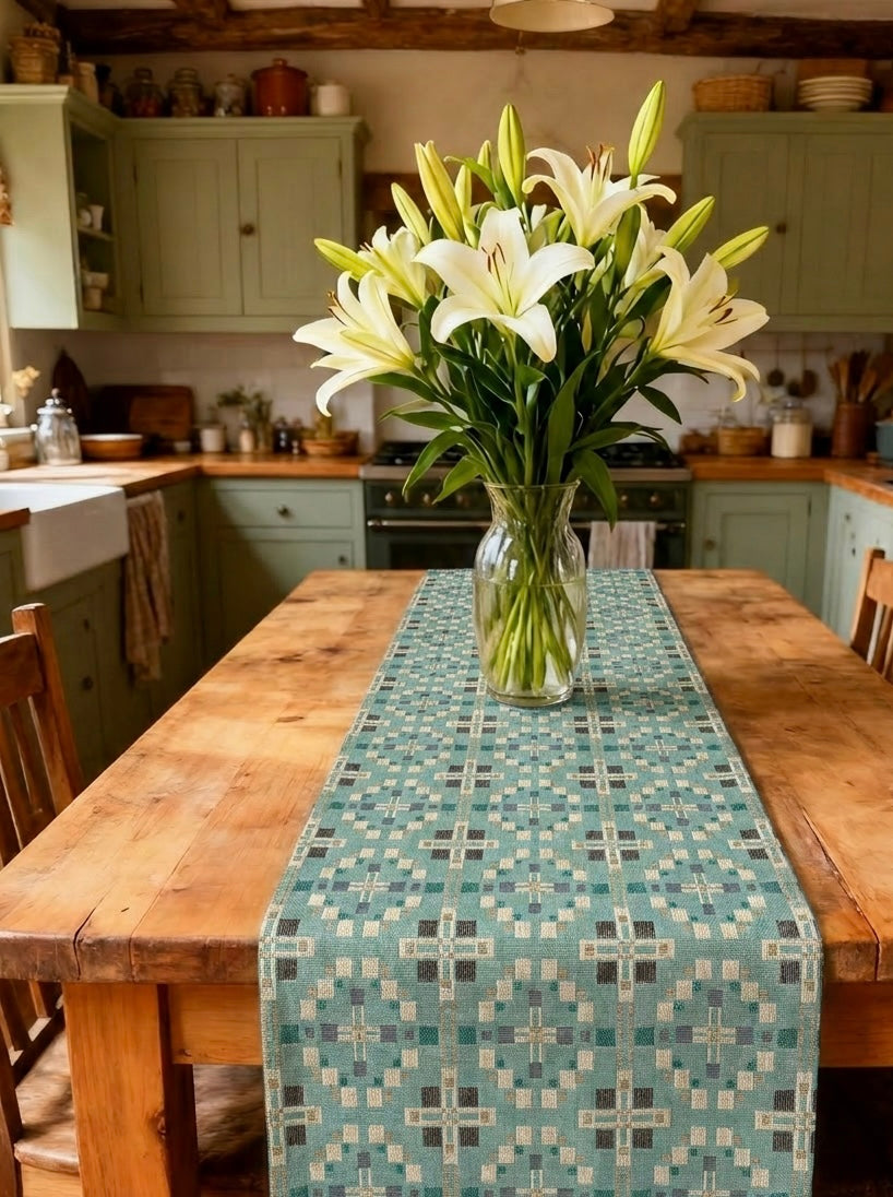 New Vintage Cross Table runner -Tapestry Table Runner