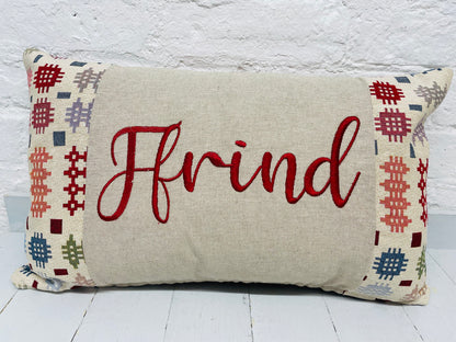 Teulu Welsh Blanket Long Cushion