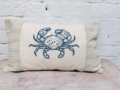 Crab Cushion -Wavey striped long cushion- limited Edition