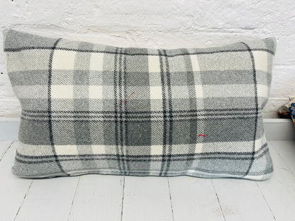 Cwtch long cushion. Wool touch fabric cushion