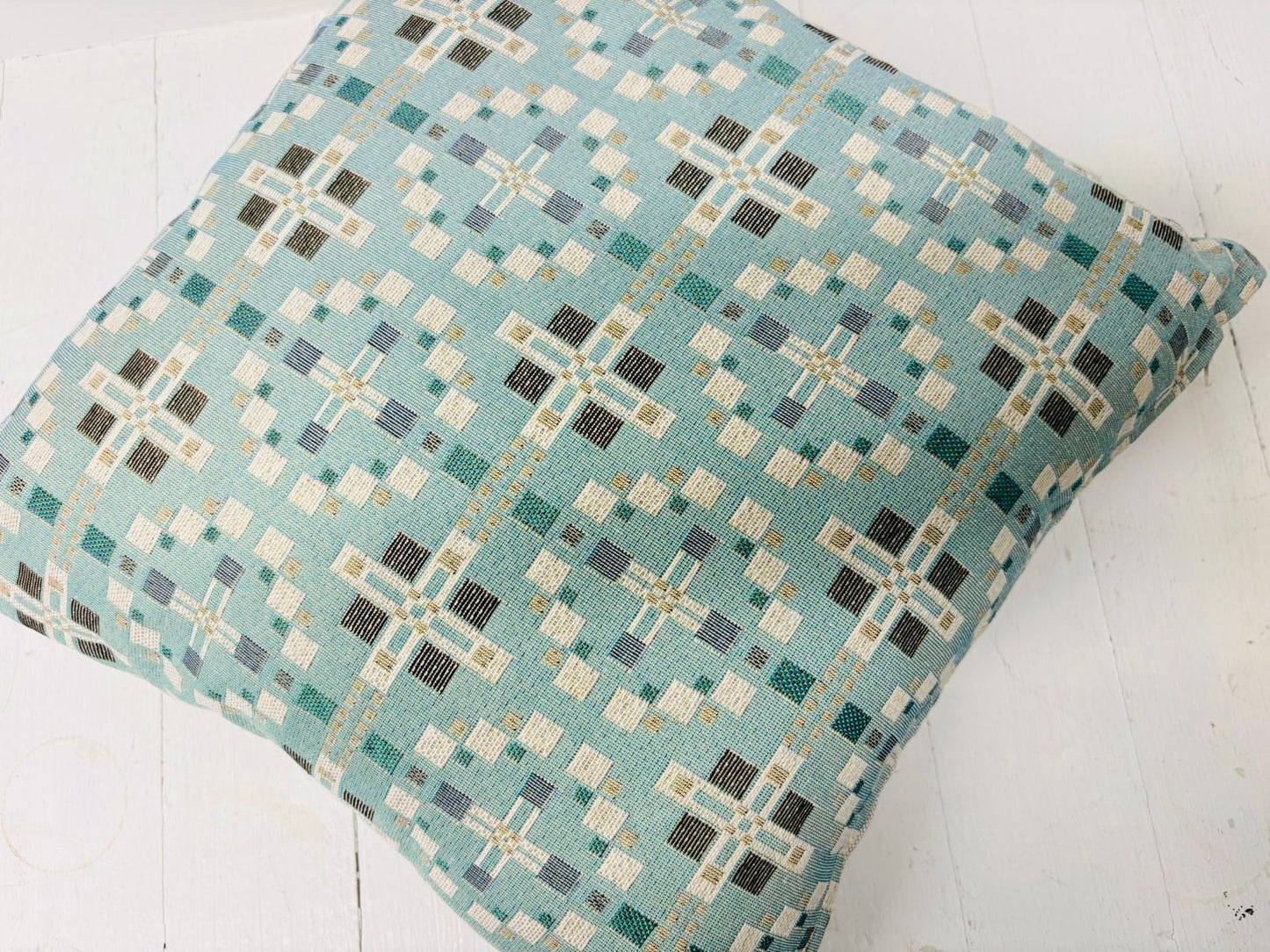 Vintage Cross Lavender Heart -Welsh Blanket style Heart