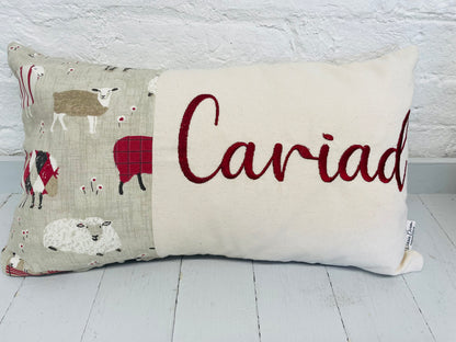 Cariad Cushion -Sheep in Jumpers cushion- Baa Baa Home Cushion