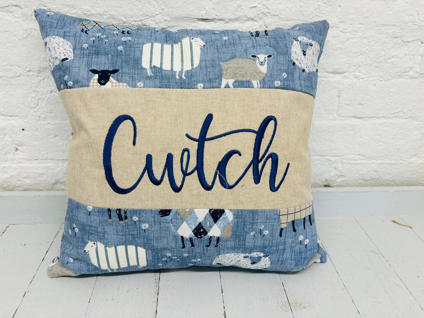 Sheep Cwtch  Cushion- 16" cwtch panel Cushion