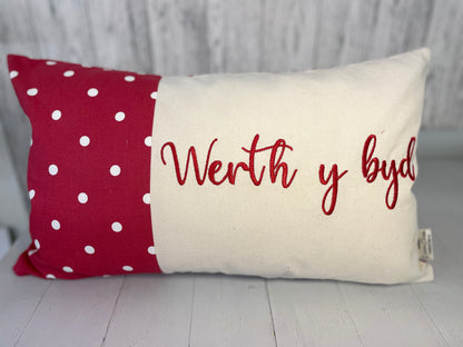 Cartref Ochre Dotty Cushion