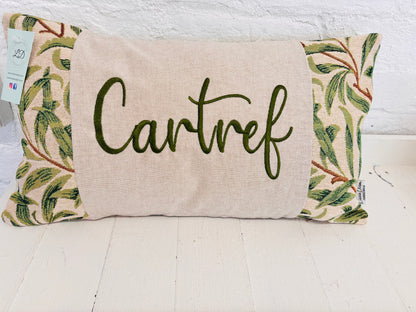 Cwtch William Morris Willow Bough Tapestry Cushion -Cwtch/Cwtsh