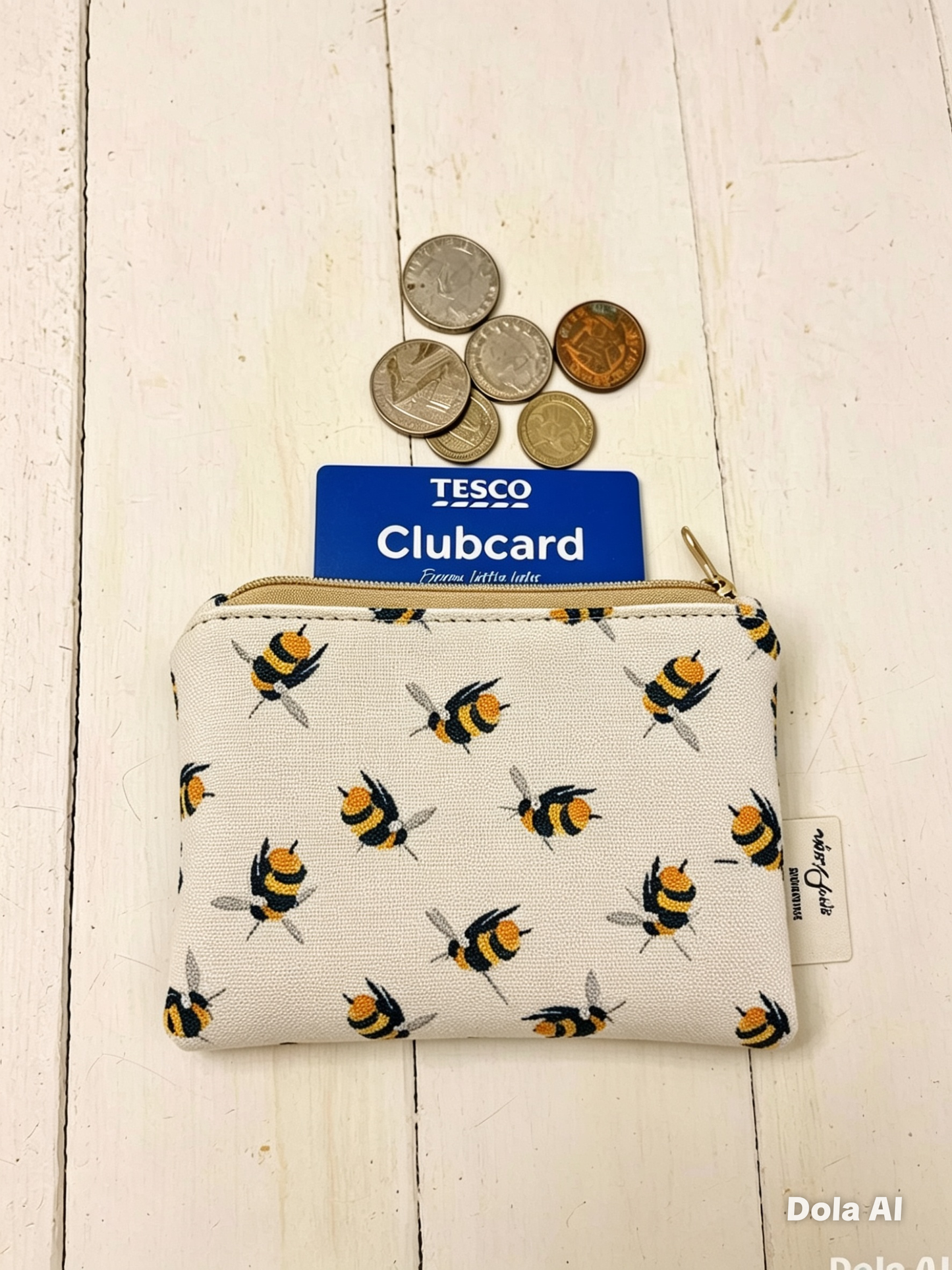 Bee fabric Coin Purse