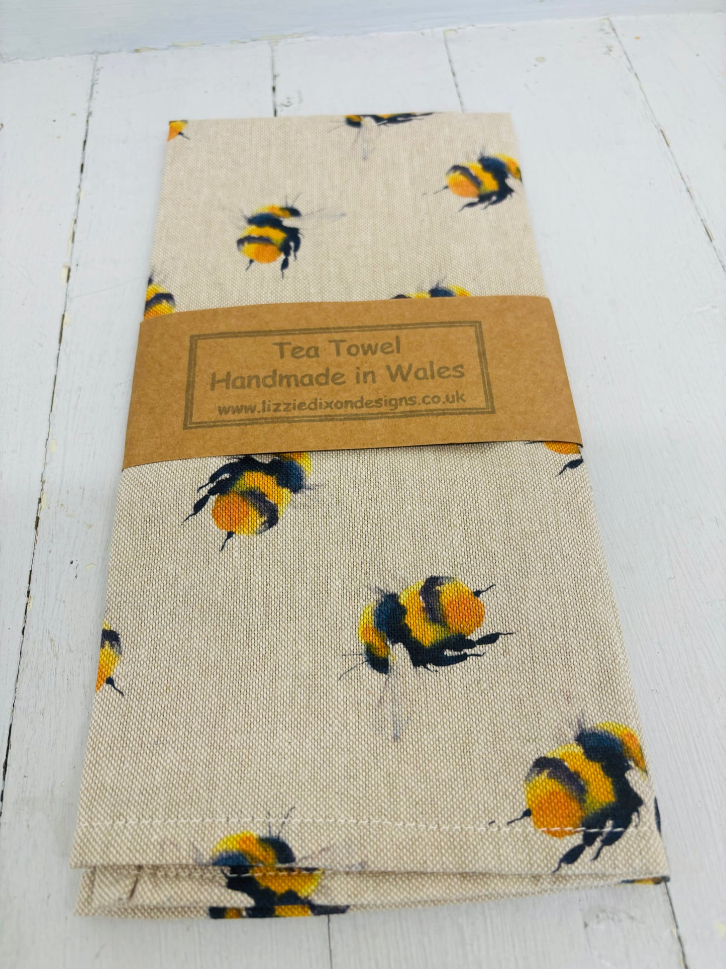 Bee Print Tea Towel