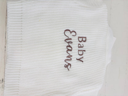 Personalised Knitted Baby Cardigan
