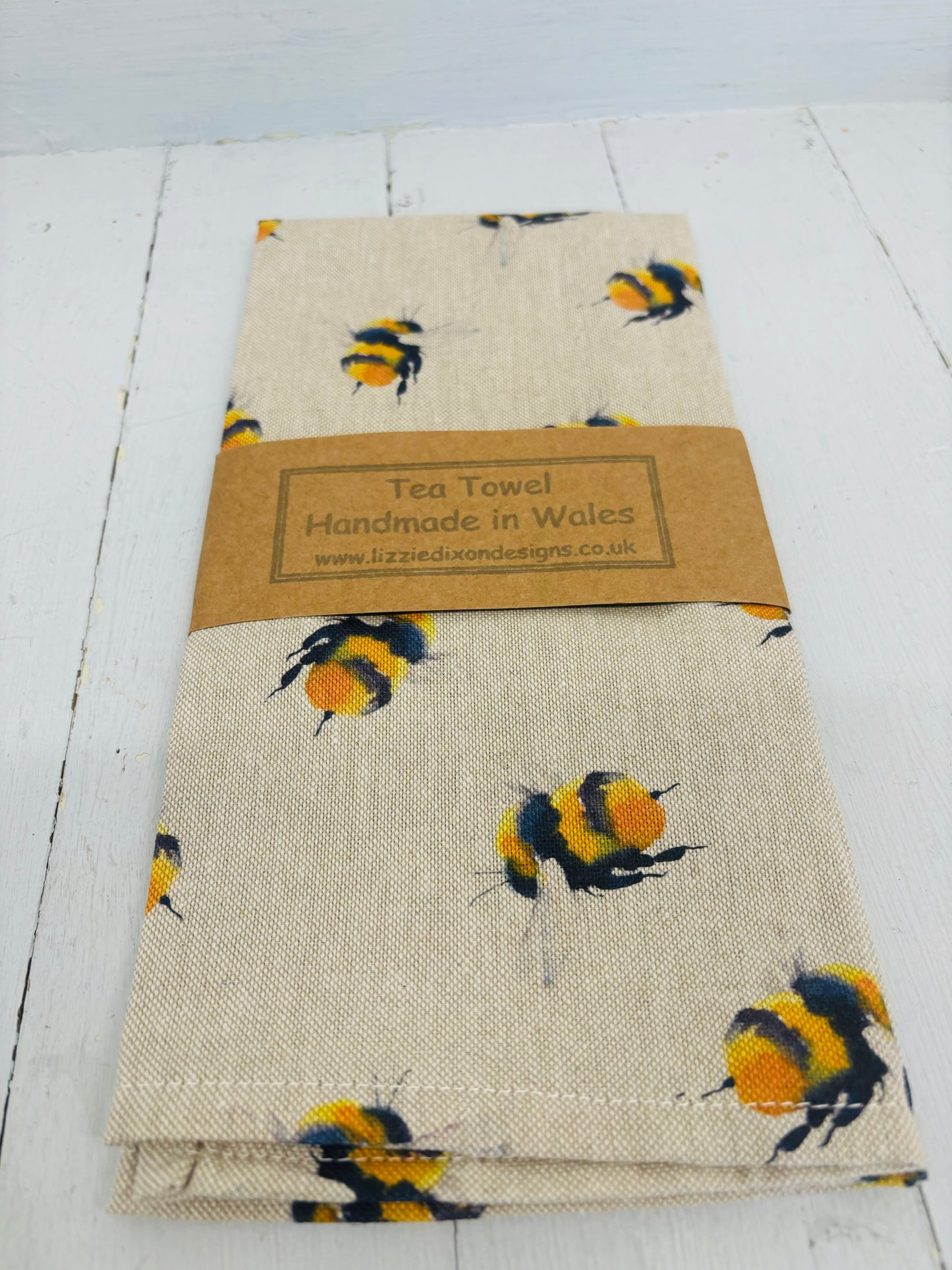 Bee Print Tea Towel