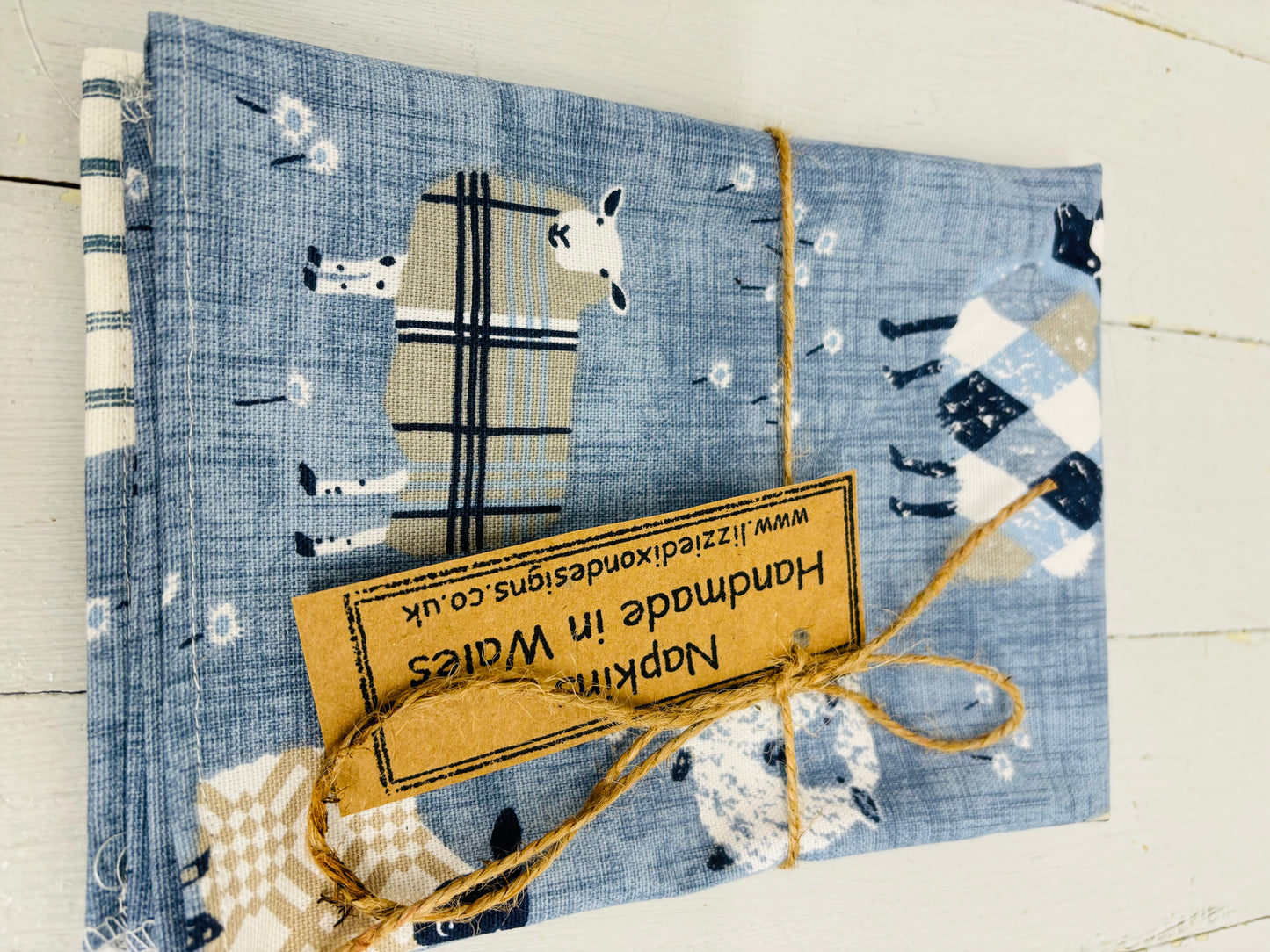 Sheep fabric Napkins -set of 2