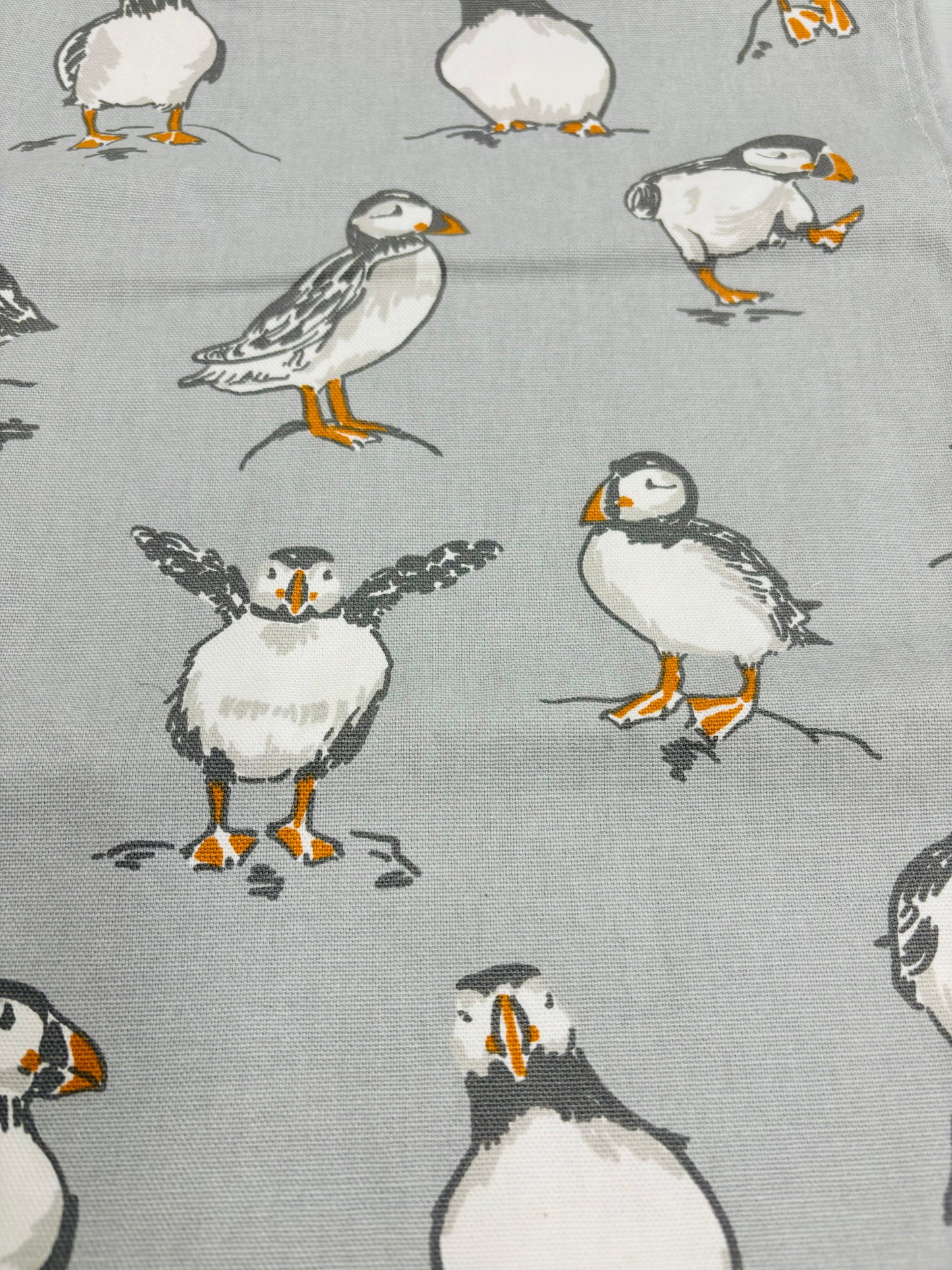 Puffin fabric Table runner, choice of 3 Colours