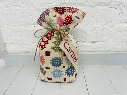 Welsh Blanket style Fabric Door Stop .