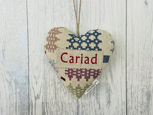 Lavender Heart -Welsh Blanket style Heart