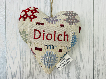Lavender Heart -Welsh Blanket style Heart