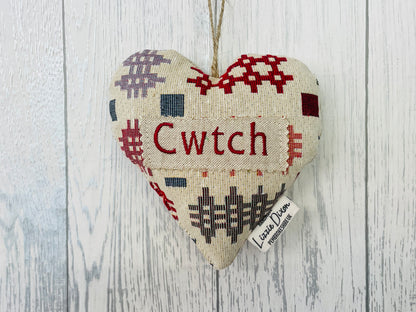 Lavender Heart -Welsh Blanket style Heart