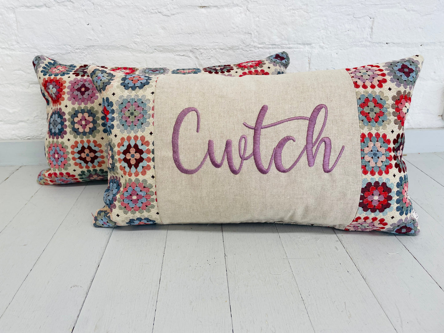 Cwtch Crochet style Cushion-Cwtch Rectangle  Cushion