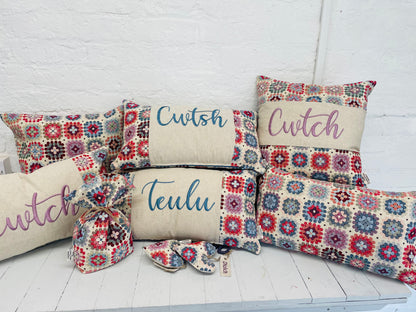 Cwtch Crochet style  Cushion- Square Cwtch Panel Cushion