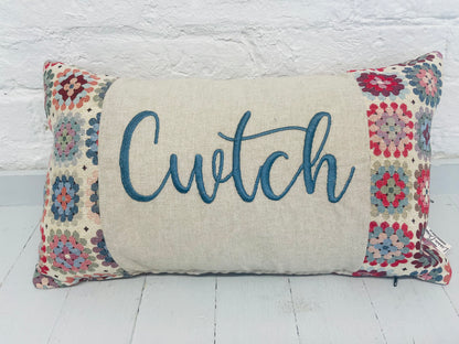 Cwtch Crochet style Cushion-Cwtch Rectangle  Cushion