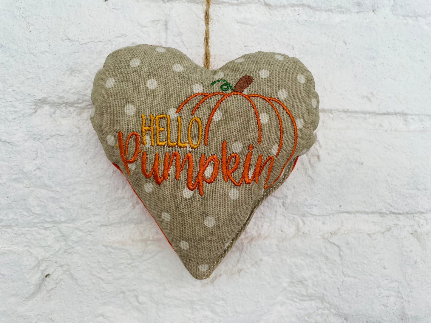 Hello Pumkin Hanging Heart Decorations.