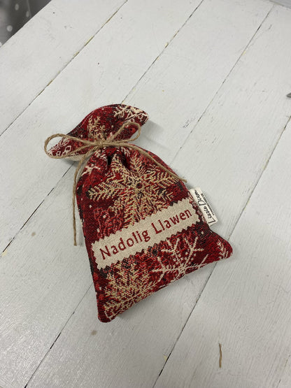 Luxe Snowflake tapestry Christmas Sack