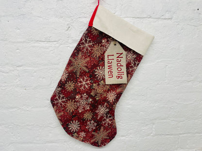 Luxe Snowflake tapestry Stocking