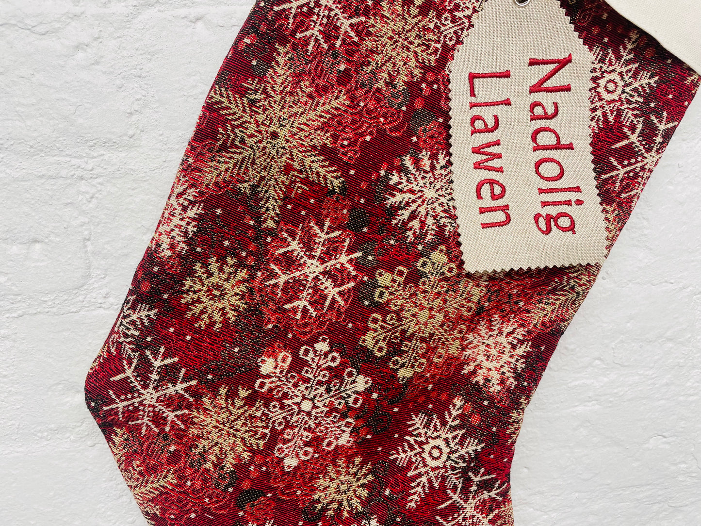 Luxe Snowflake tapestry Stocking