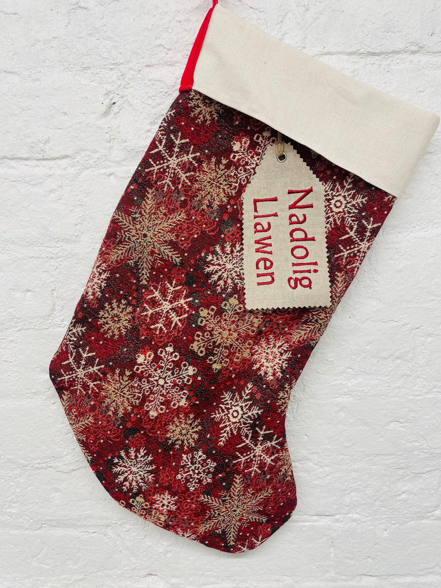 Luxe Snowflake tapestry Stocking
