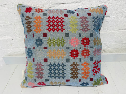 Welsh Blanket style  Cushion- Square Cushion