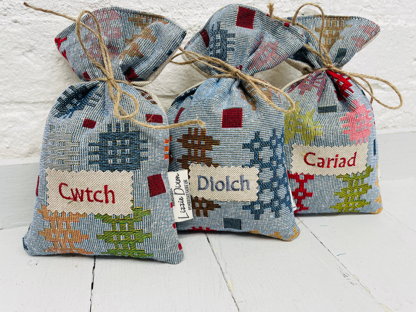 Welsh Blanket style lavender bags