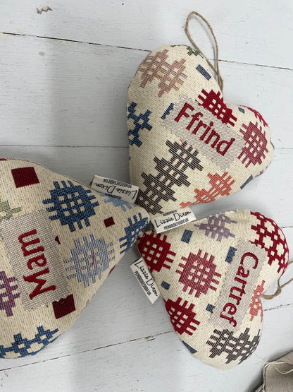 Lavender Heart -Welsh Blanket style Heart