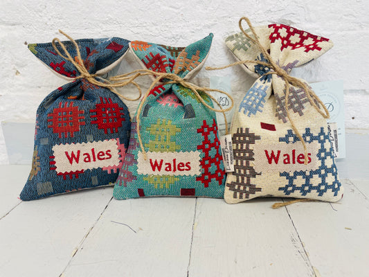 Welsh Blanket style lavender bags