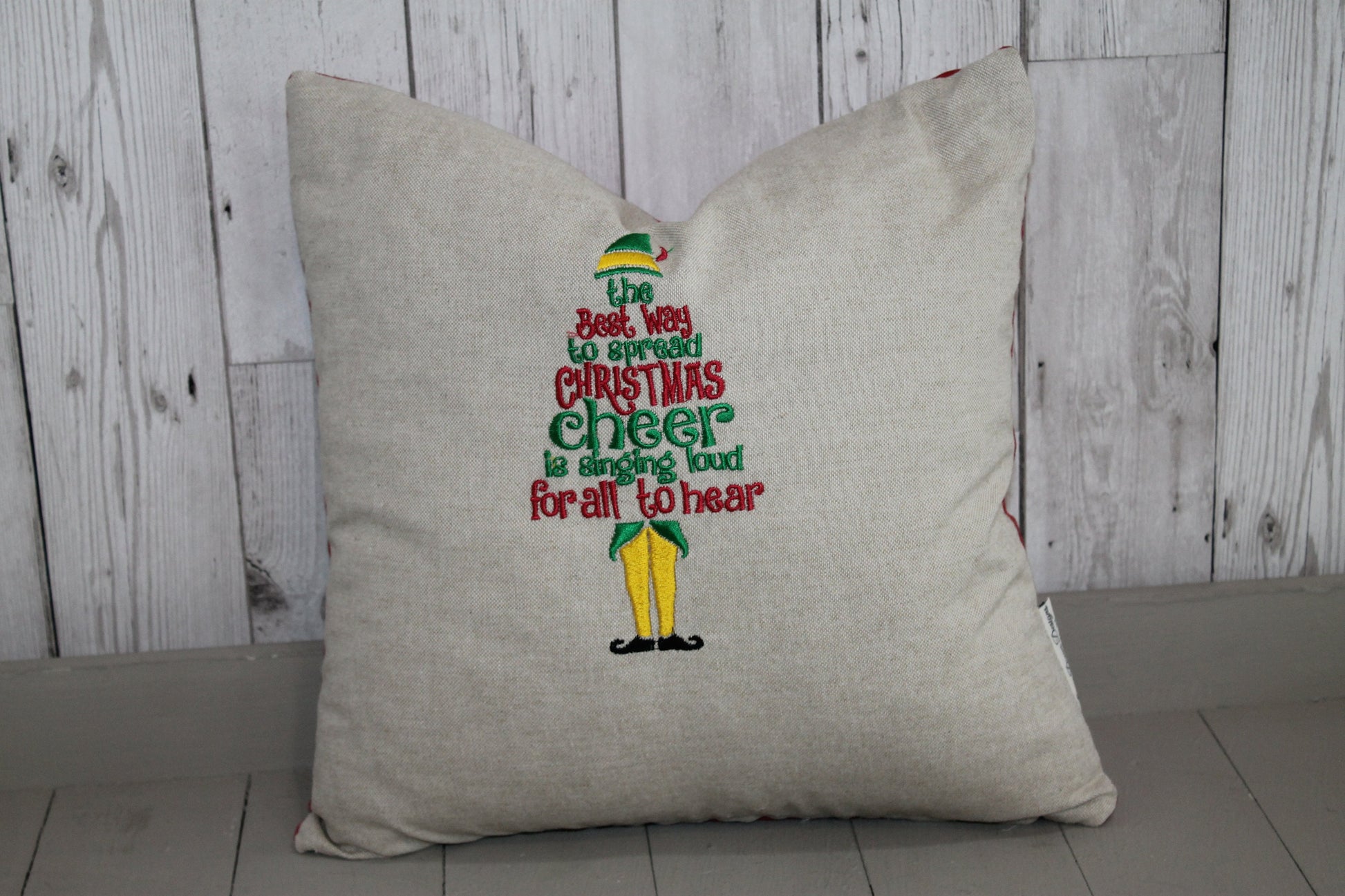 Buddy the Elf inspired Cushion. Festive Cushion -Best way to spread Christmas cheer. Christmas Cushion.