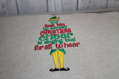 Buddy the Elf inspired Cushion. Festive Cushion -Best way to spread Christmas cheer. Christmas Cushion.