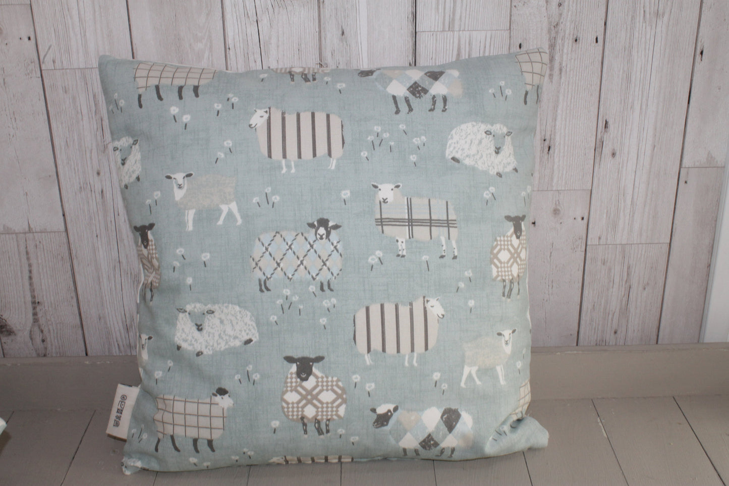 Sheep wearing jumpers-16" double sided cushion cover-Duck Egg sheep in jumper cushion-Decorative cushion cover scatter pillow-Throw cushion