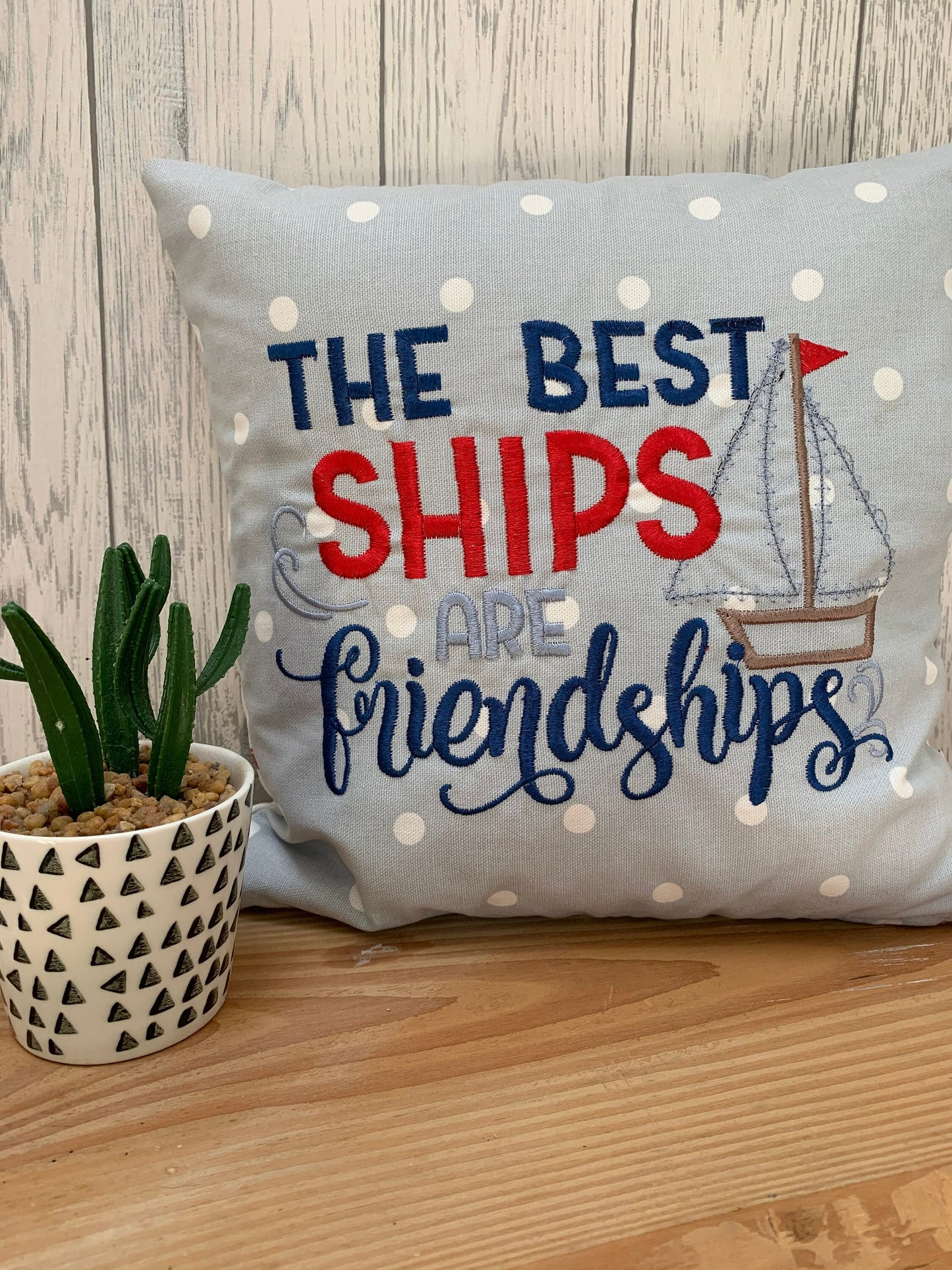 Nautical Themed Cushion Cover- 16" Square Cushion Best friends quote - Throw Cushion-Scatter Cushion Sofa Cushion