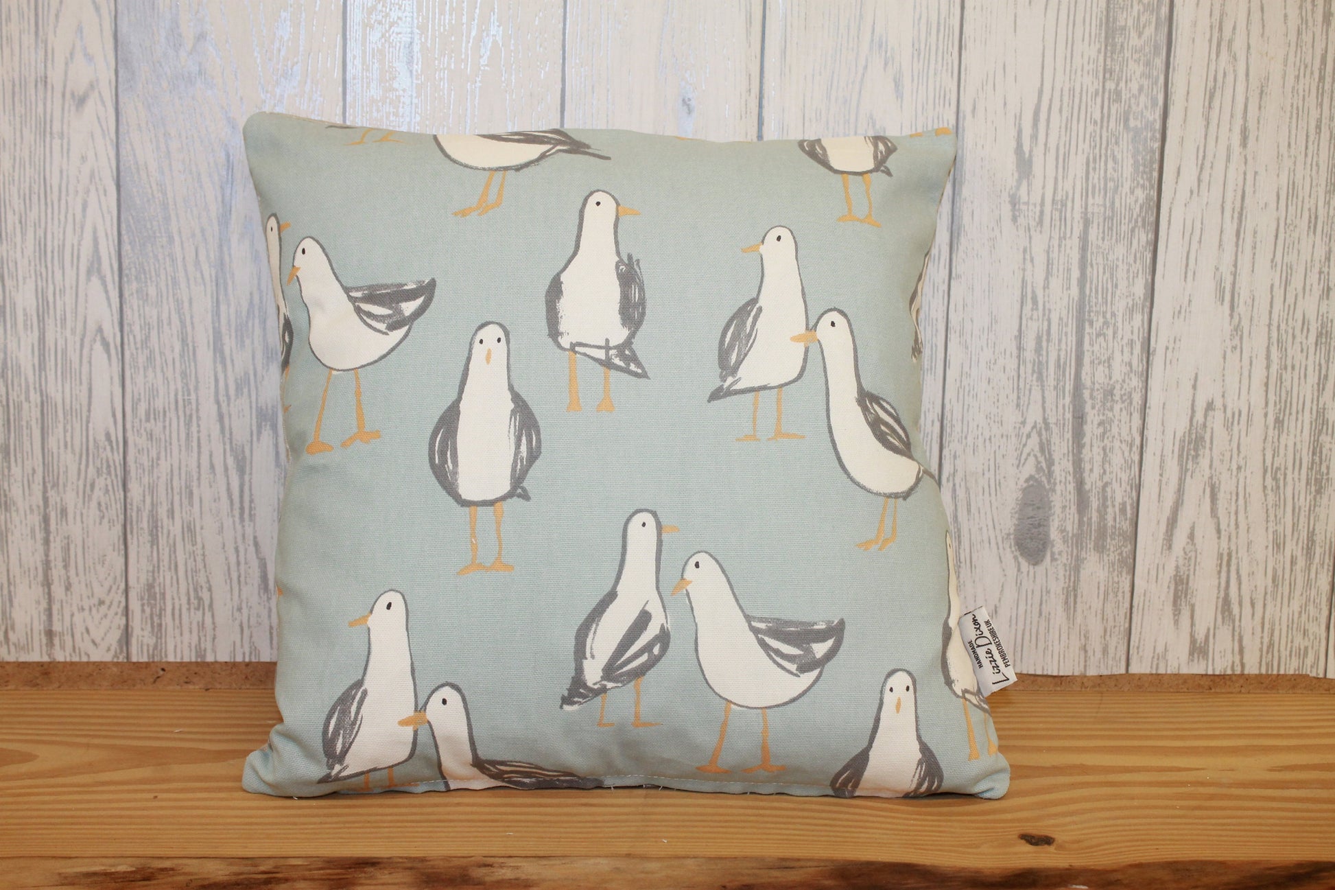 Seagull Nautical Themed Cushion Cover- 12" Square Cushion Beach Coastal bird themed - Throw Cushion-Scatter Cushion Sofa Cushion