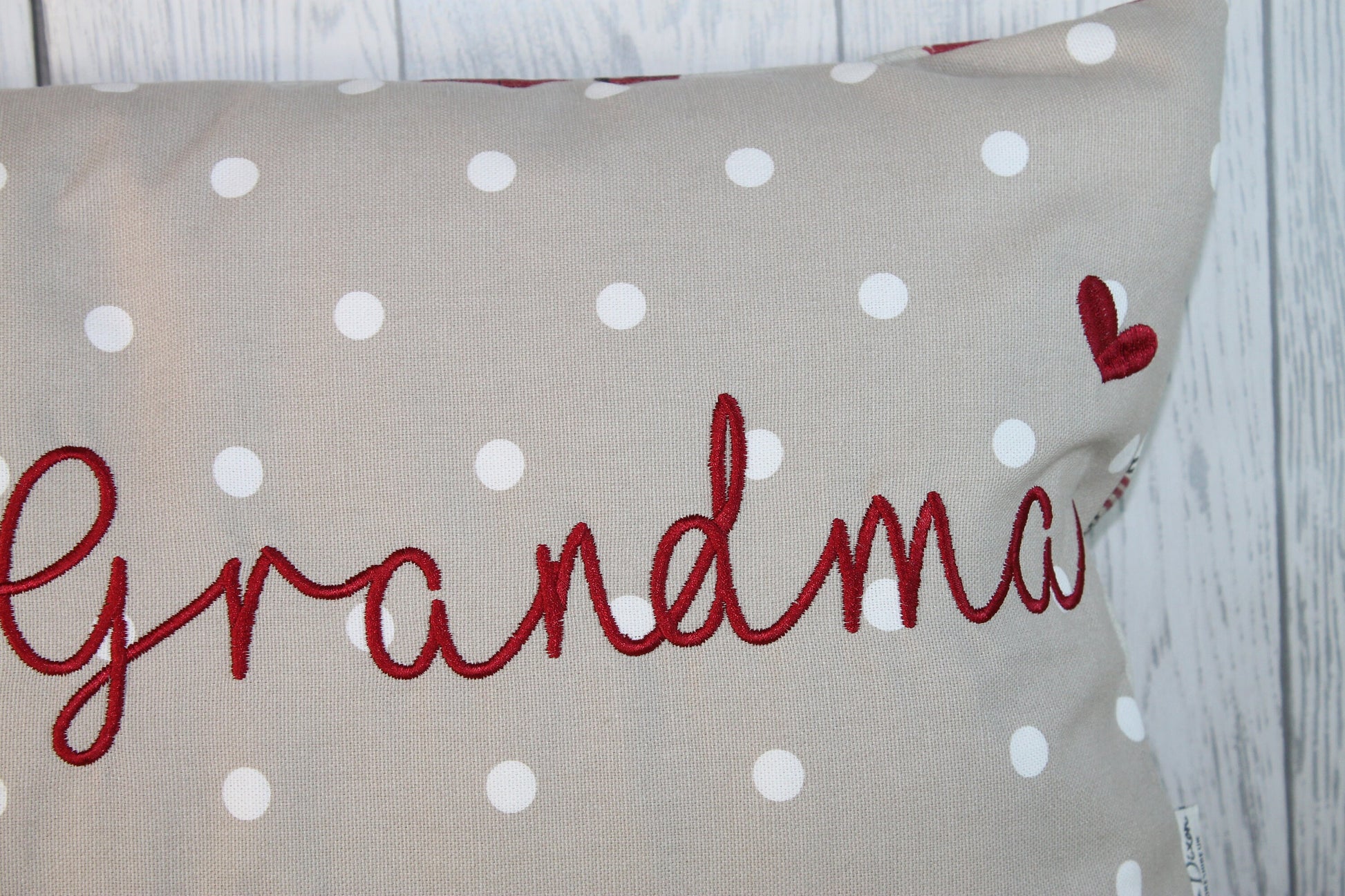 Mother's Day Gift, Personalised Cushion, Gift for Mum. Gift for Mamgu, Grandma - Personalised Mothers Gift -Red Sheep