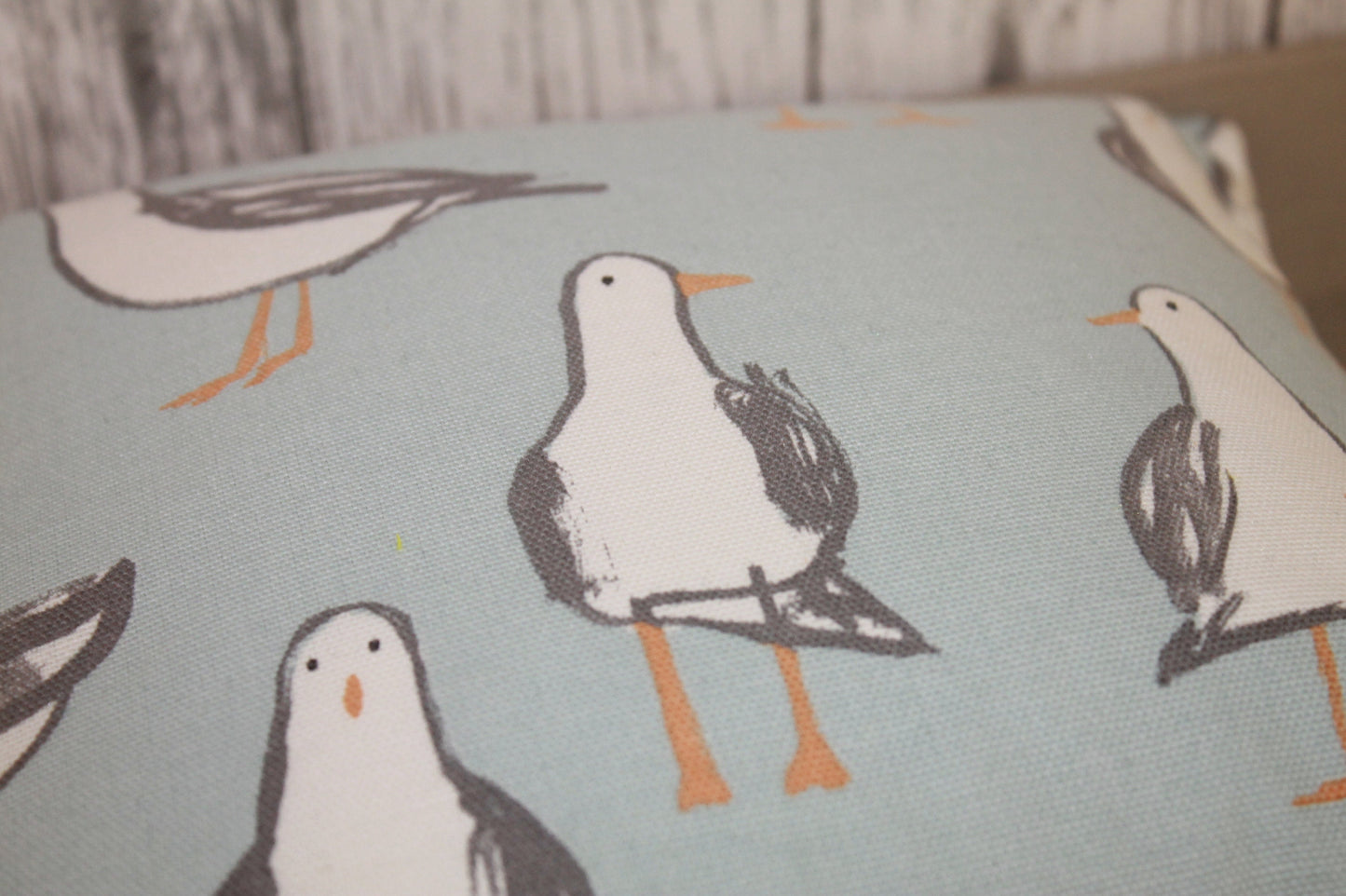 Seagull Nautical Themed Cushion Cover- 12" Square Cushion Beach Coastal bird themed - Throw Cushion-Scatter Cushion Sofa Cushion