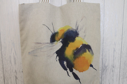 Bumble Bee Tote Bag- Bee fabric Tote Bag- Bumble Bee shoulder bag. handmade fabric Shoulder bag