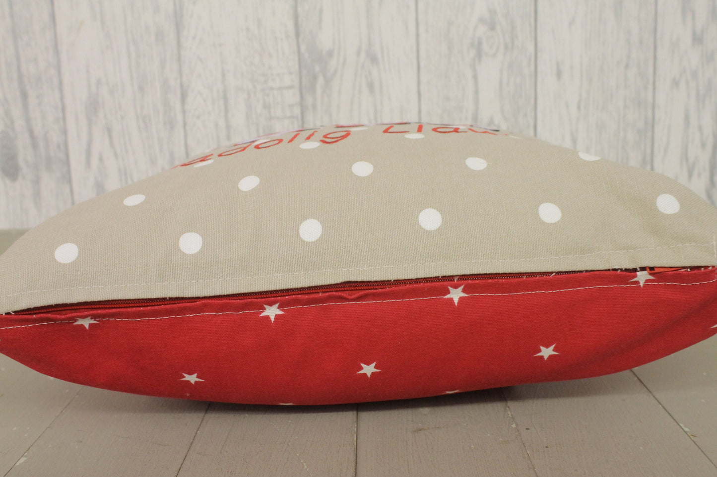 16" Christmas Gnomes Cushion, Festive Cushion-Festive Gnomes- Welsh Christmas Gnomes-Nadolig Llawen.