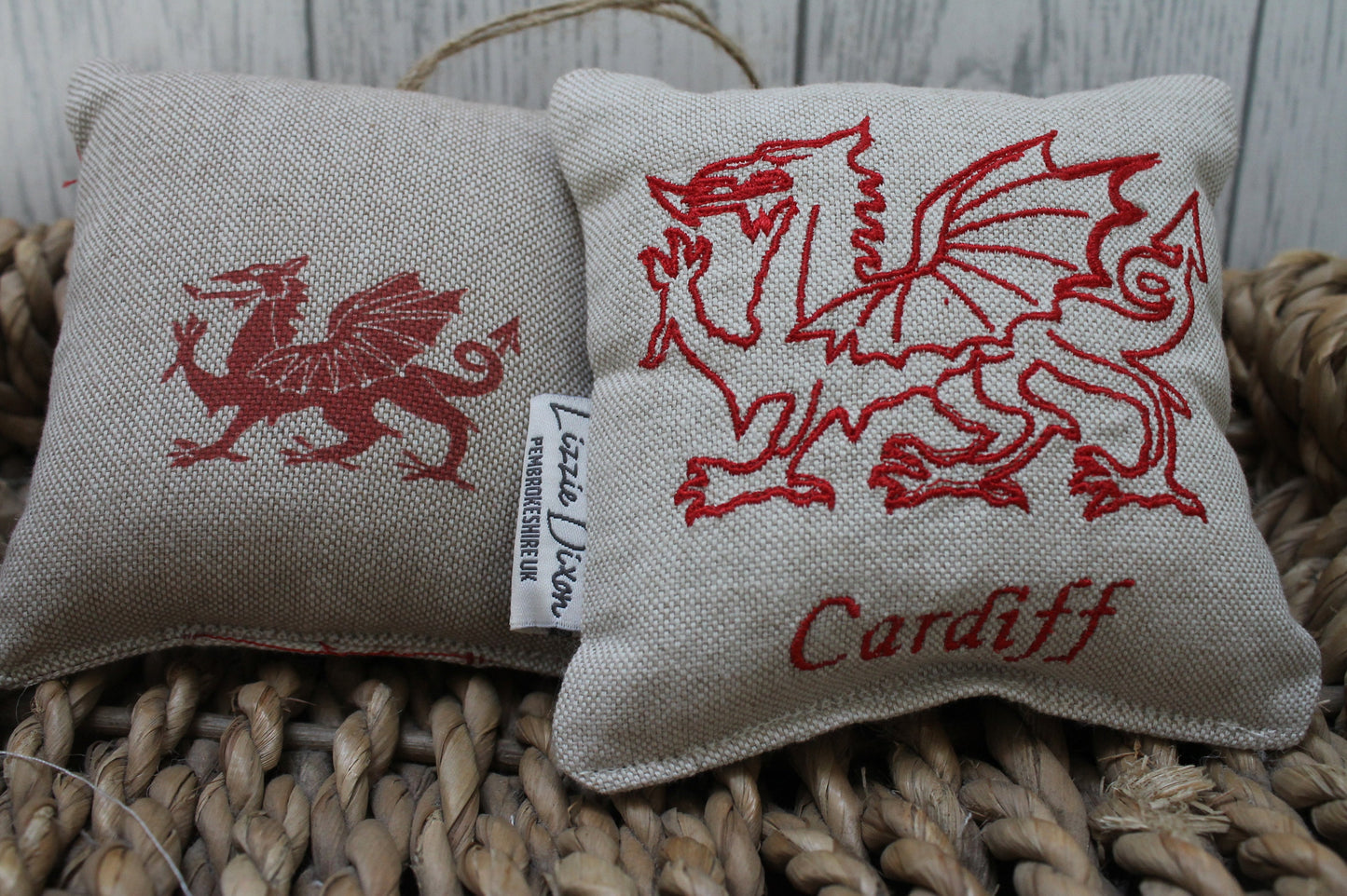 Welsh Dragon Hanging Decoration -Lavender Hanging decoration -Personalised welsh gift -Cymru Gift