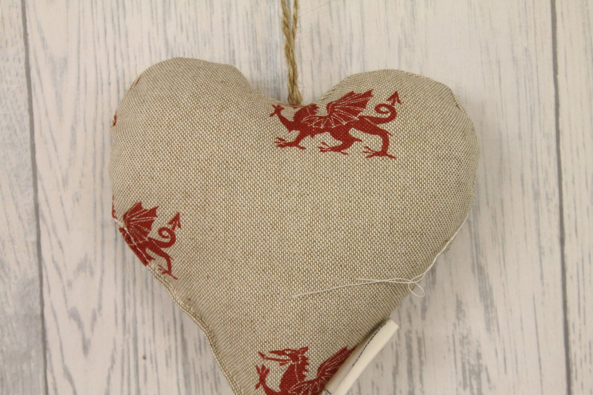 Welsh Dragon Hanging Heart-Lavender Hanging Heart-Fabric Hanging Heart-