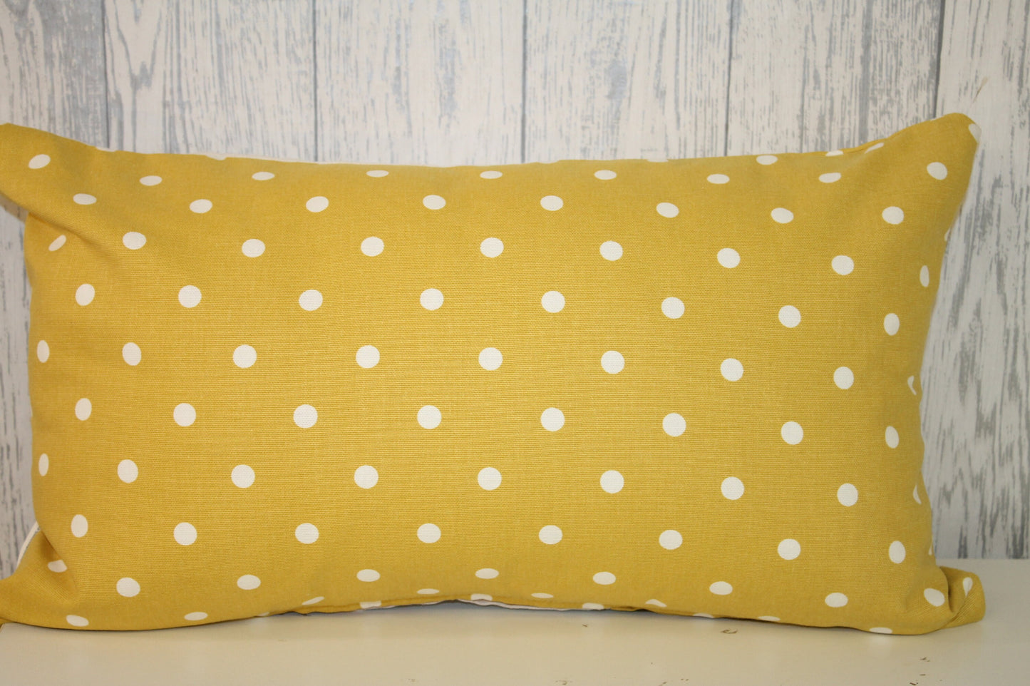 Forever Friends Spring Daffodil Cushion- Spring Cushion -Mustard Dotty Panel Long Cushion- Daffodil Cushion- Friends Cushion- Welsh Cushion