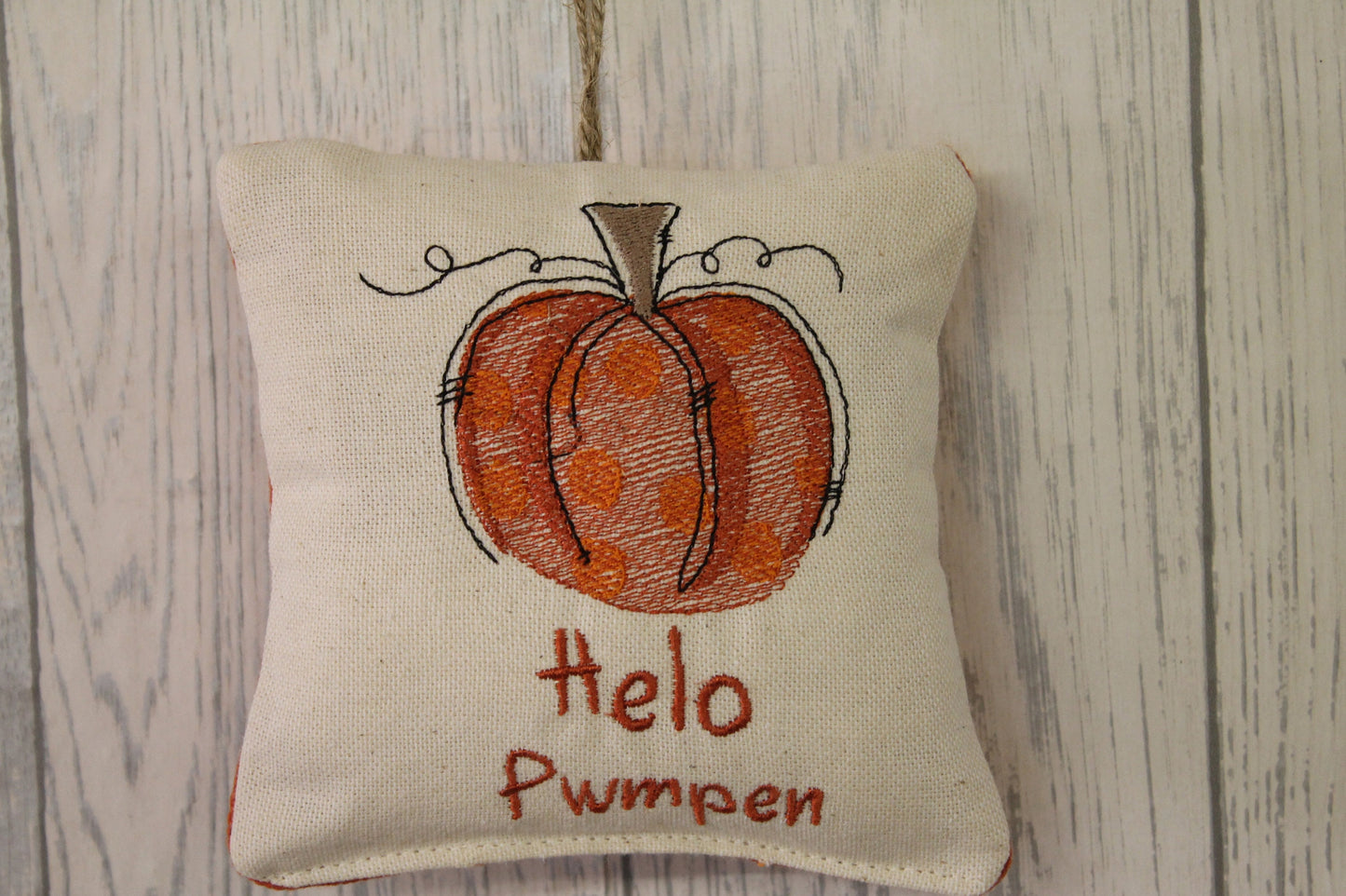 Helo Pwmpen Welsh Autumn Hanging Decoration-Welsh Quote -Autumn Decoration-Pumpkin Decoration